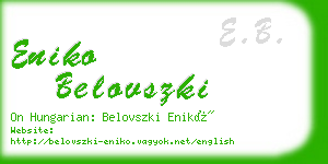 eniko belovszki business card